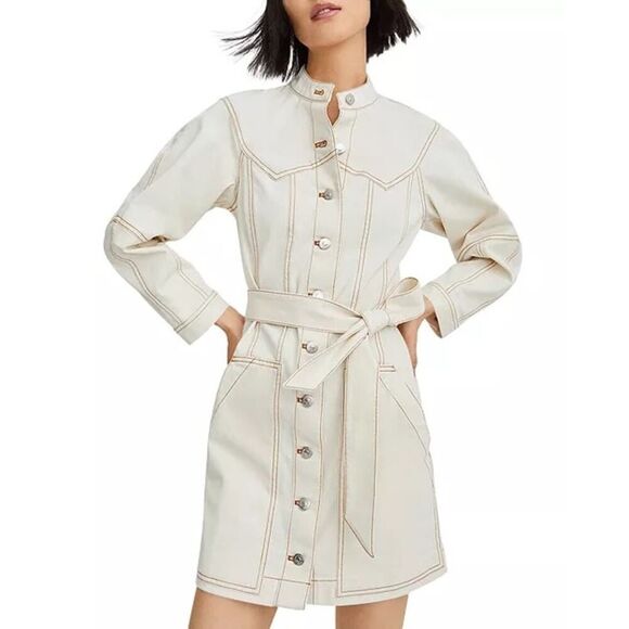 Veronica Beard Basia Denim Mini Dress Size 00 MSRP $498 - Picture 1 of 12